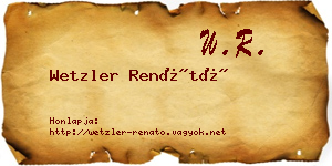 Wetzler Renátó névjegykártya